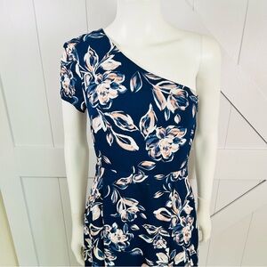 CHARLES HENRY Floral One-Shoulder Dress. Size small